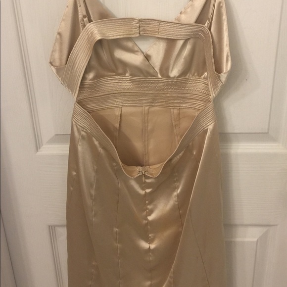 Silk strappy gold dress - Picture 2 of 2